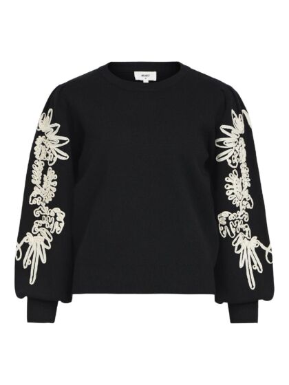 Object Joana Knit Pullover Black Sandshell Details