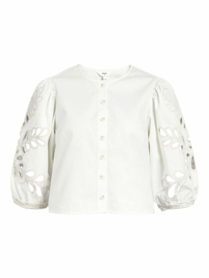 Object Caro Embroided Top White