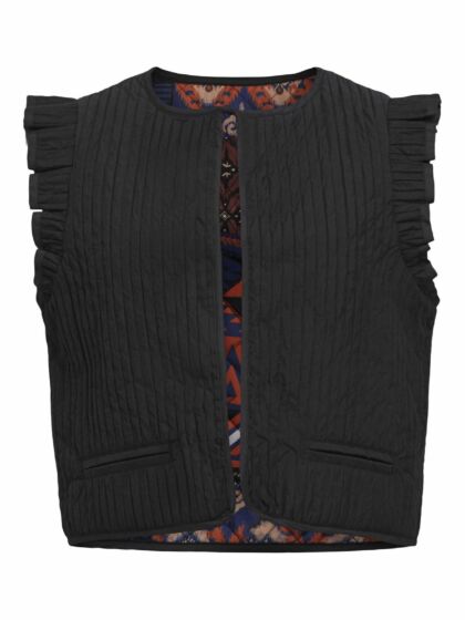 Object Luciana Short Waistcoat Black