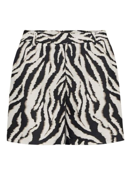 Object Alba Lisa Wide Shorts Sandshell Black Zebra