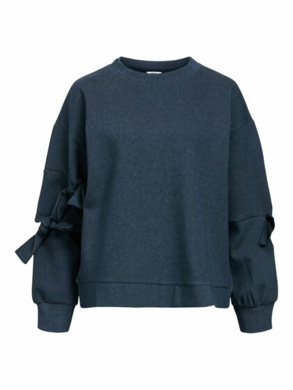 Object Anne Bow Sweat Pullover Blue Indigo