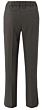 YAYA Woven Wide Leg Trousers With Slit Mulch Brown