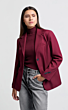 Yaya Woven Blazer Button Details Tawny Port Red