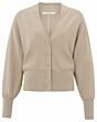 Yaya Cardigan V-Neck Aluminium Beige