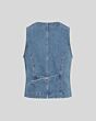 MSCH Eli Ada Denim Vest Mid Blue Wash