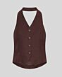 MSCH Naira Claritta Halterneck Waistcoat Fudge