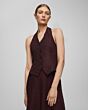 MSCH Naira Claritta Halterneck Waistcoat Fudge