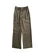 With Black Milan Sateen Wide Pant Falcon Brown