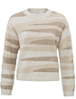 YAYA Textured Pattern Sweater Beige Melange Dessin