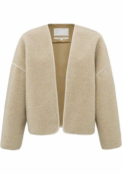 YAYA Balloon Sleeve Cardigan Beige