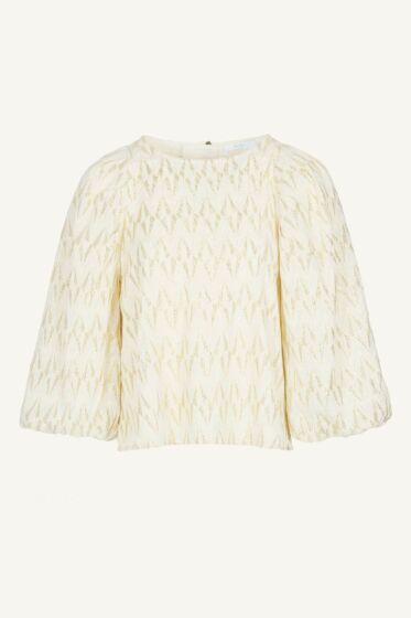 By-Bar Zasu Lurex Blouse Off White