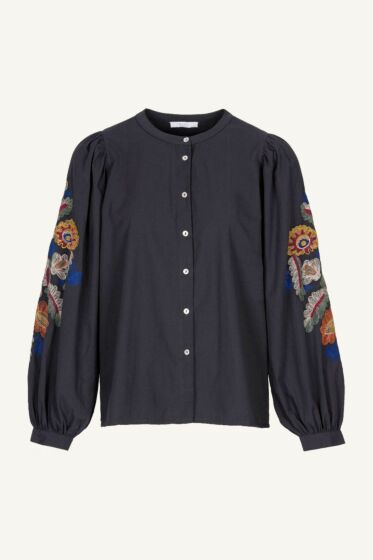 By-Bar Rikki Color Blouse Charcoal