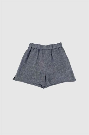 With Black Brina Short Chambre Blue