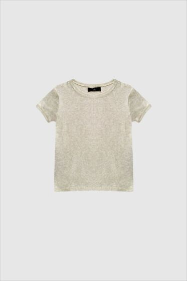 With Black Heather Tee Pumice Stone Melange