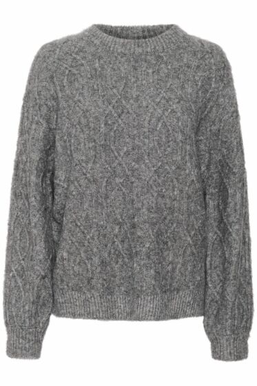 Saint Tropez GeetaSZ Pullover Gray Quill Melange