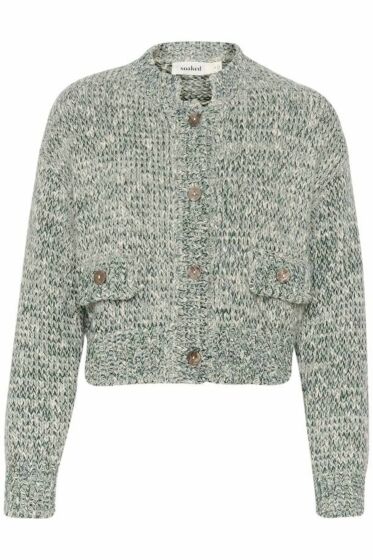 Soaked Kamelia Cardigan Rain Forest Melange