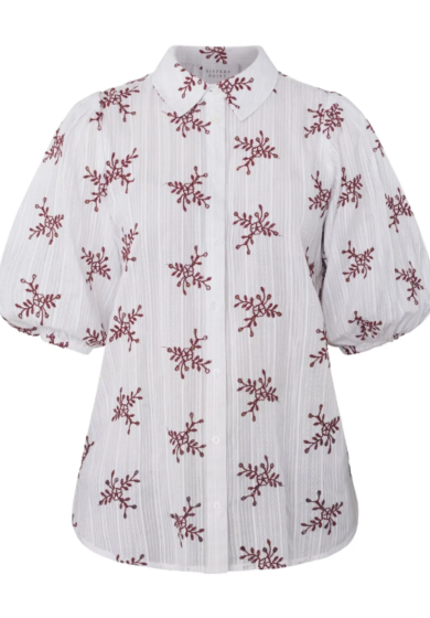 Sisterspoint Ella Blouse White Bordeaux