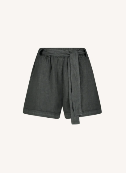 By Bar June Linen Shorts Charcoal