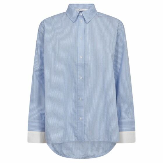 Co'couture Double Cuff Stripe Shirt Pale Blue