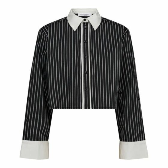 Co'couture DannyCC Stripe Crop Shirt Black