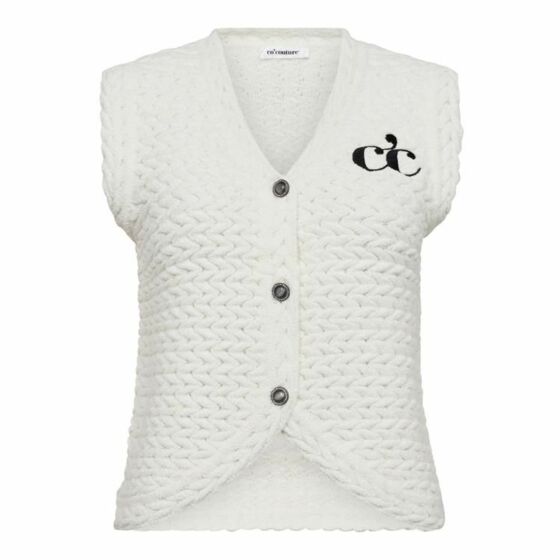 Co'couture MillyCC Knit Vest Off White