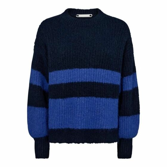 Co'couture Coralie Block Rib Knit Navy