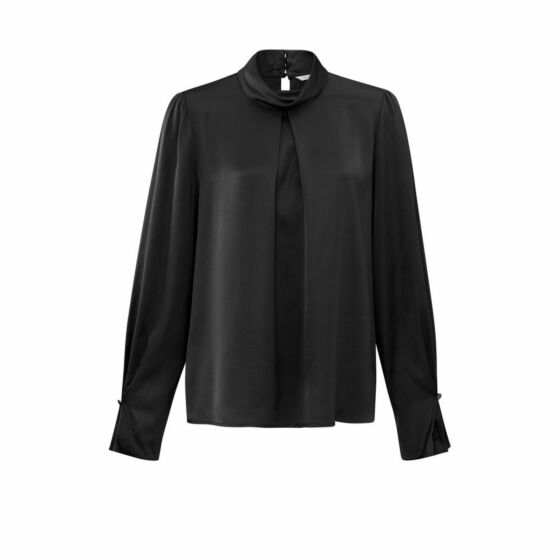 YAYA Blouse With Pleats Black