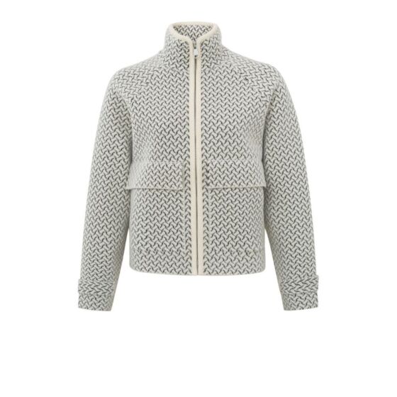 Yaya Knitted Jacket Chalk White Dessin
