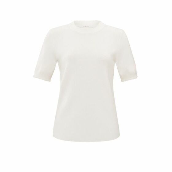 YAYA Ribbed Top Ivory White