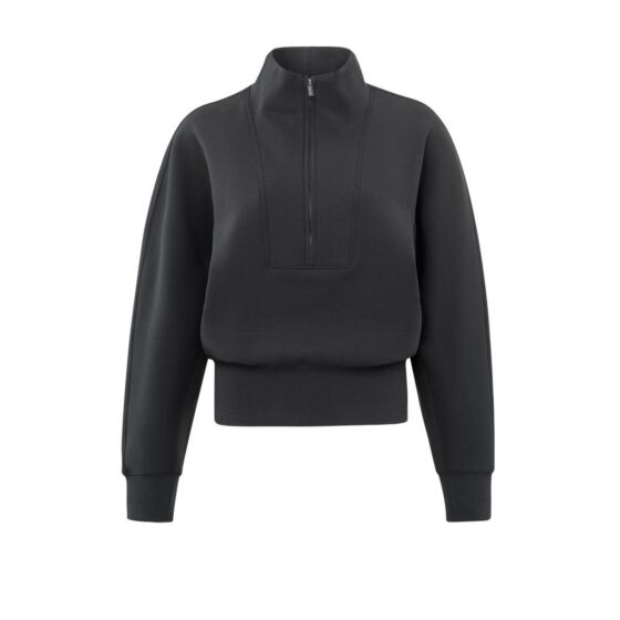 Yaya Sweatshirt With Zipper Anthracite