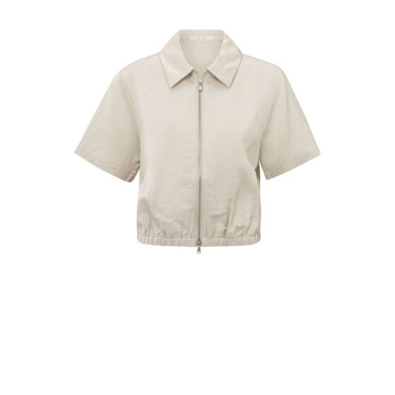 Yaya Satin Short Sleeve Jacket Summer Sand