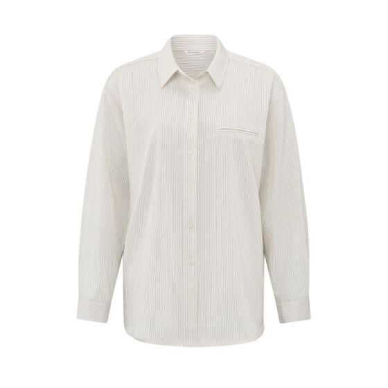 Yaya Flowy Pinstripe Blouse Phantom Dessin