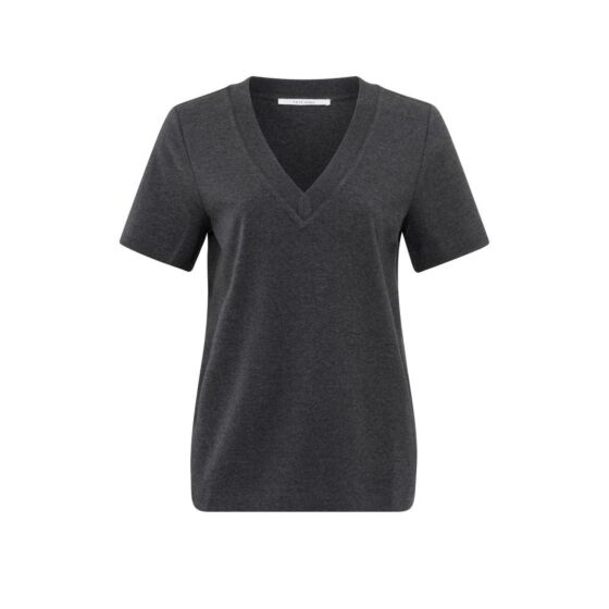 Yaya T-shirt Relaxed Fit Anthracite Melange