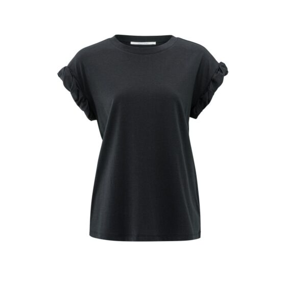 Yaya T-shirt Round Neck Washed Black