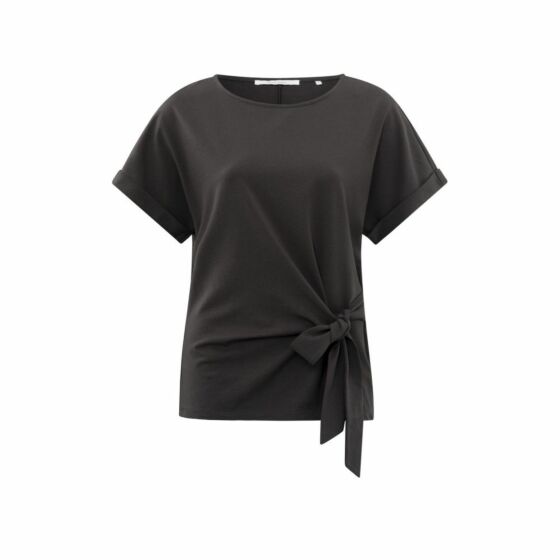 Yaya Top Round Neck Licorice Black