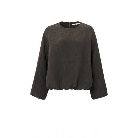 YAYA Top Balloon Sleeve Mulch Brown