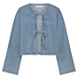 Nukus Bowy Blouse Bleached Denim