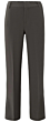 YAYA Woven Wide Leg Trousers With Slit Mulch Brown