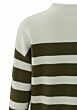 YAYA Stripe Sweater Dark Army Green