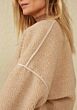 YAYA Balloon Sleeve Cardigan Beige