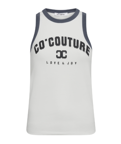 Co'couture Edgy Tank Top White