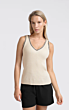 Yaya Ribbed Tank Top Stich Detail Summer Sand