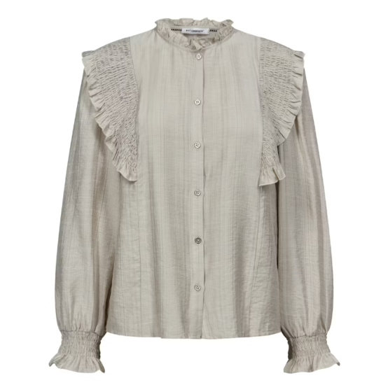 Co'couture AngusCC Smock Frill Shirt Bone