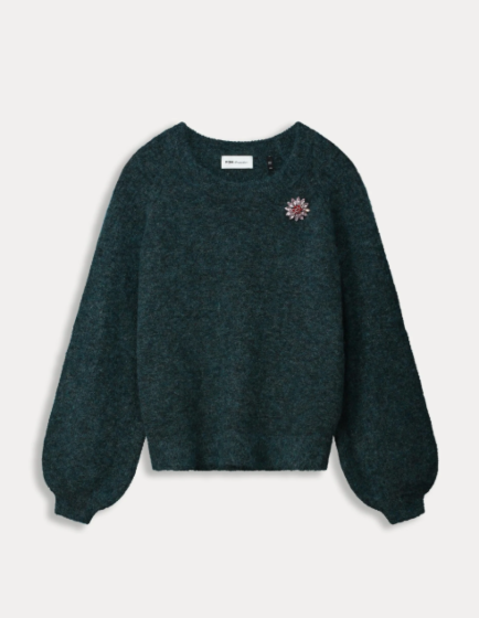 POM Pullover Teal Green