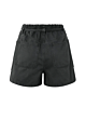Yaya Cargo Short High Waist Washed Black