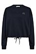 Co'Couture CleanCC Crop Tie Sweater Navy