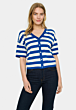 Saint Tropez Frikam Striped Cardigan Surf Blue