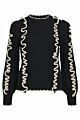 Object Yaa Long Sleeve Knit Pullover Black