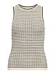 Object Ester Pattern Tank Top Stripes Black