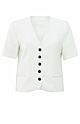 Yaya Shortsleeve Cropped Blazer White